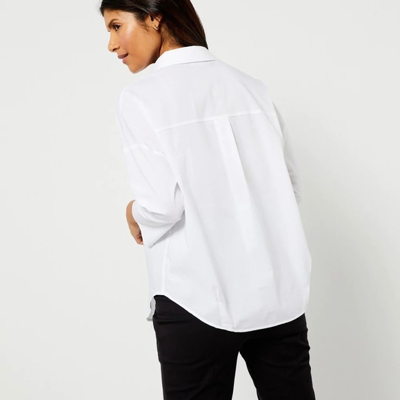 A Pea in the Pod Pietro Brunelli Cotton Poplin Maternity Blouse White Small - Picture 3 of 9